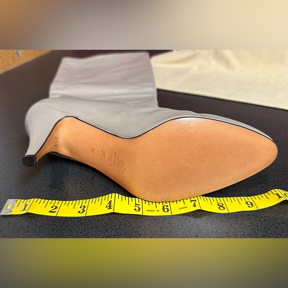 Vintage Chantal Slouch Knee Boots Gray Smooth Leather Women’s Size EU/39.5 US/8 - Picture 10 of 16